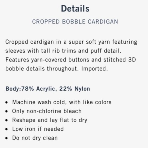 NWOT Abercrombie Cropped Bobble Cardigan Sweater GREEN/GREY - SIZE M - Picture 8 of 8